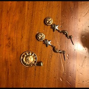 Jewelry - 14kt Gold Pendant And Earring Set Jewelry - 14kt Gold Pendant And Earring Set